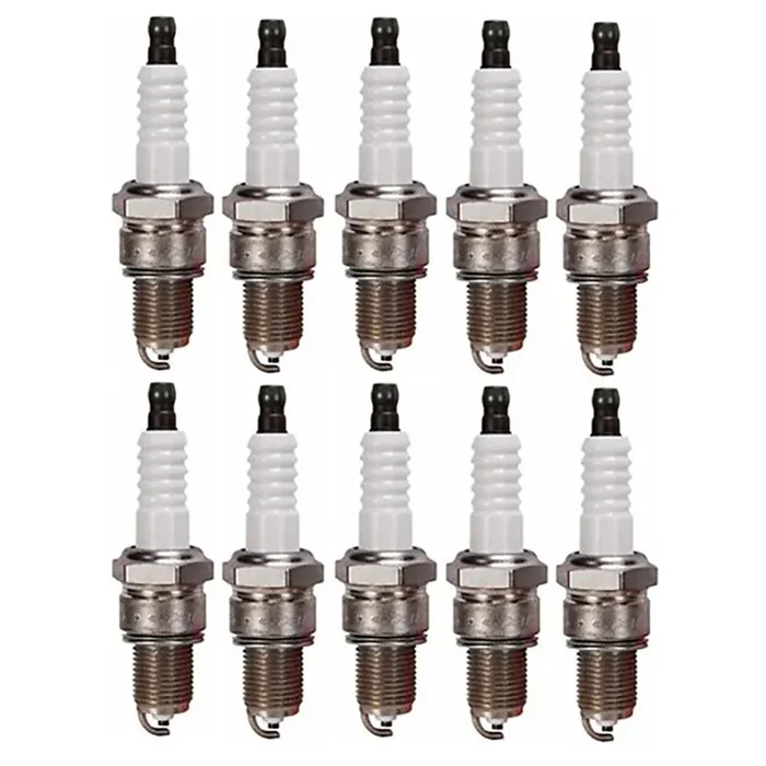 10 Pack Spark Plugs Fits Torch F6TC Fits Champion N9YC Fits NGK BP6ES