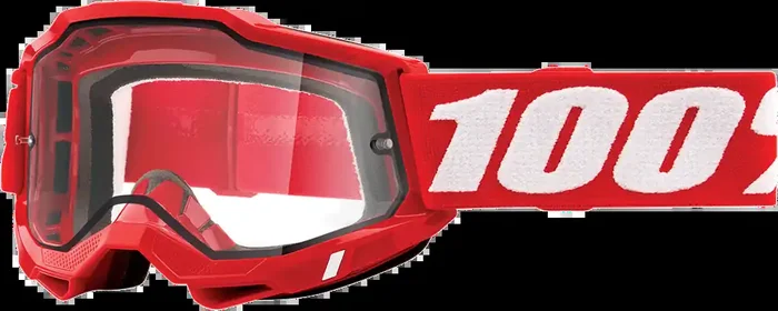 100% Accuri 2 Enduro Goggles – Red – Clear 50015-00005