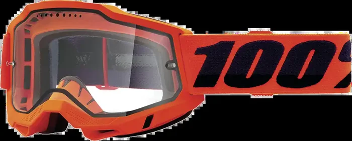 100% Accuri 2 Enduro MTB Goggles – Neon Orange – Clear 50016-00004