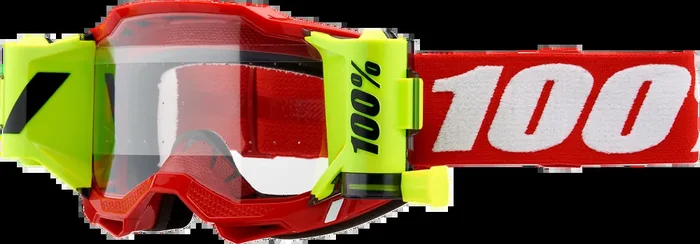 100% Accuri 2 Forecast Goggles – Neon Red – Clear 50017-00004