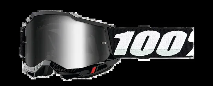 100% Accuri 2 Junior Goggles – Black – Silver Mirror 50025-00010