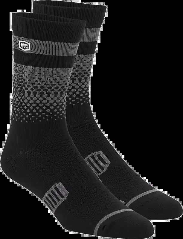 100% Advocate Socks – Black/Charcoal – Large/XL 24017-376-18