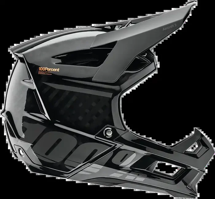 100% Aircraft 2 Helmet – Black – Small 80002-00001