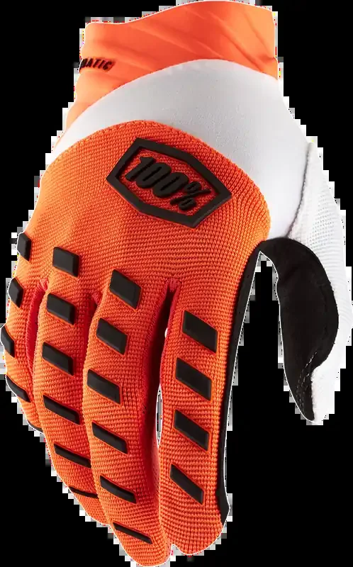 100% Airmatic Gloves – Fluorescent Orange – Medium 10000-00021