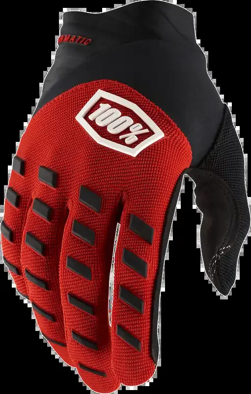 100% Airmatic Gloves – Red/Black – Medium 10000-00026
