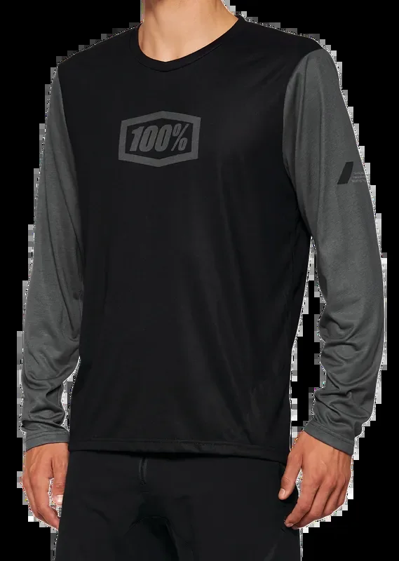 100% Airmatic Long-Sleeve Jersey – Black – XL 40019-00003