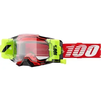 100% Armega Forecast Goggles – Red – Clear 50006-00008