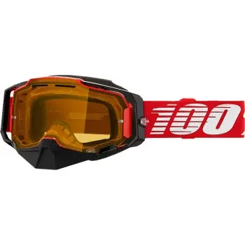 100% Armega Snow Goggles – Red – Yellow 50007-00008