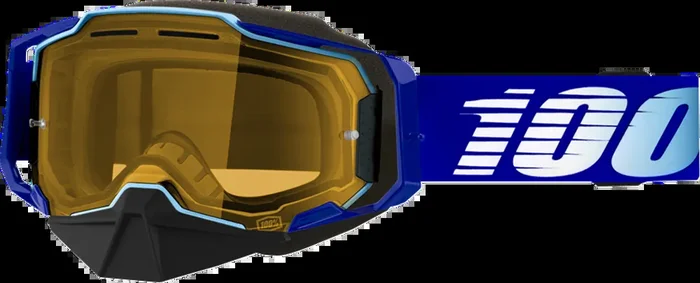 100% Armega Snow Goggles – Royal – Yellow 50007-00004