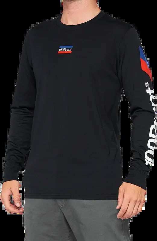 100% Aster Tech T-Shirt – Long-Sleeve – Black – Small 35029-001-10