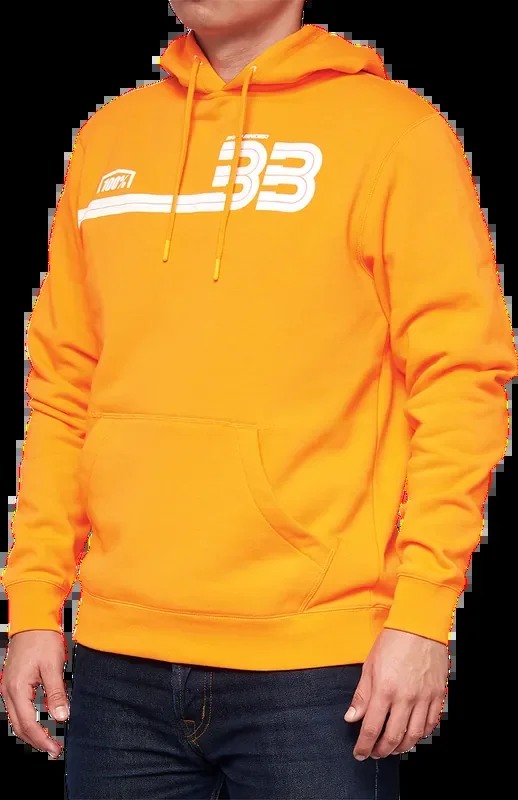 100% BB33 Pullover Kangaroo Pocket Hoodie – Orange – Medium BB-36045-476-11