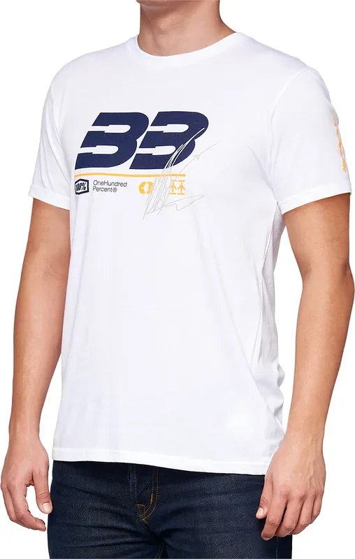 100% BB33 Signature T-Shirt – White – XL BB-32140-000-13