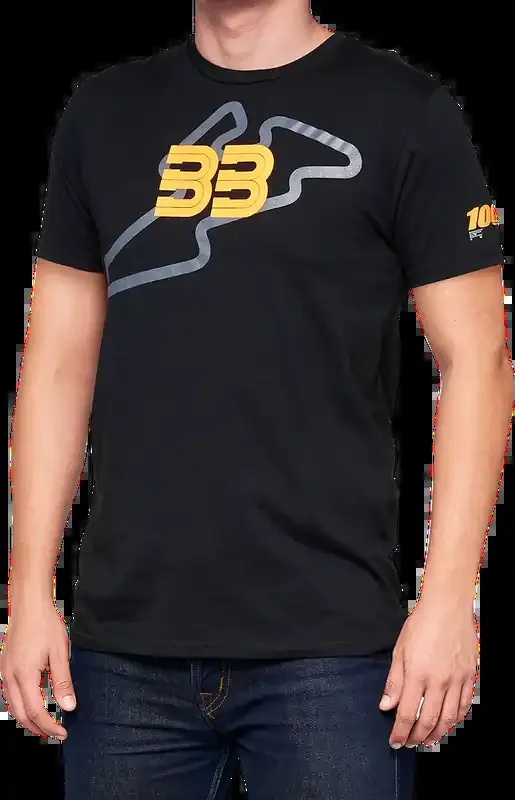 100% BB33 Track T-Shirt – Black – 2XL BB-32141-001-14