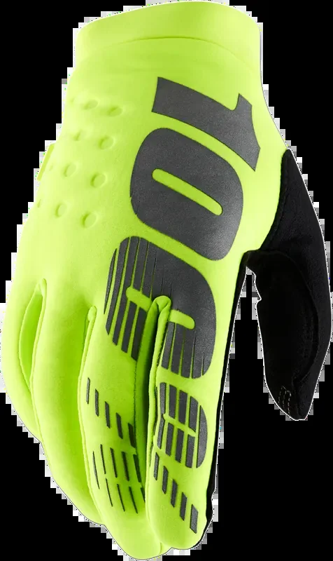 100% Brisker Gloves – Fluo Yellow – 2XL 10003-00019