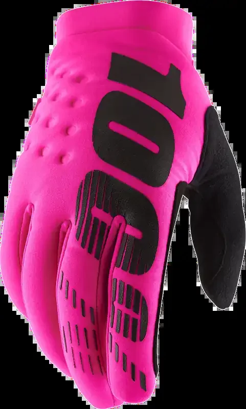 100% Brisker Gloves – Neon Pink – Large 10003-00027
