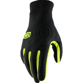 100% Brisker Xtreme Gloves – Black/Fluo Yellow – 2XL 10030-00005