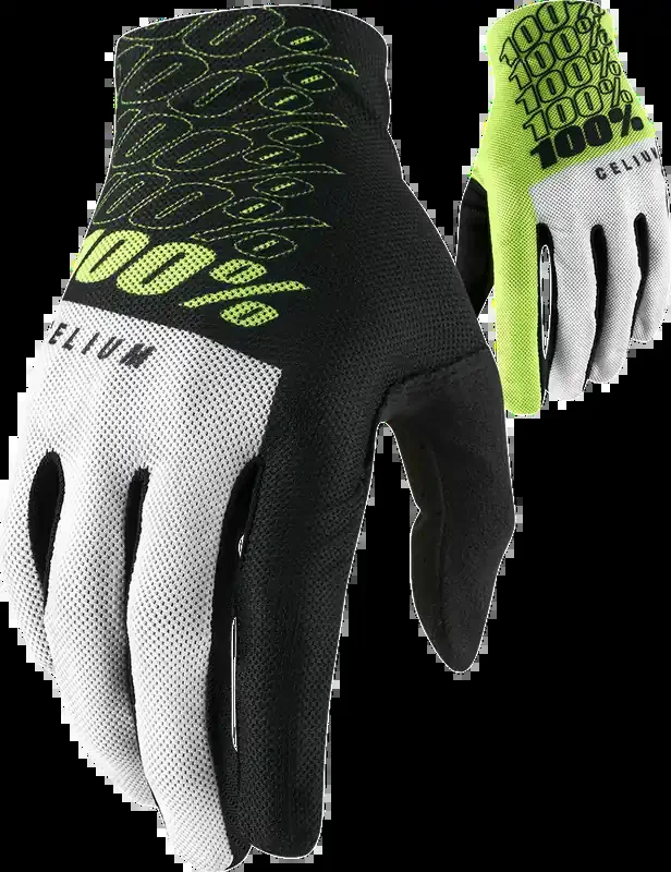 100% Celium Gloves – Fluorescent Yellow – Small 10007-00010