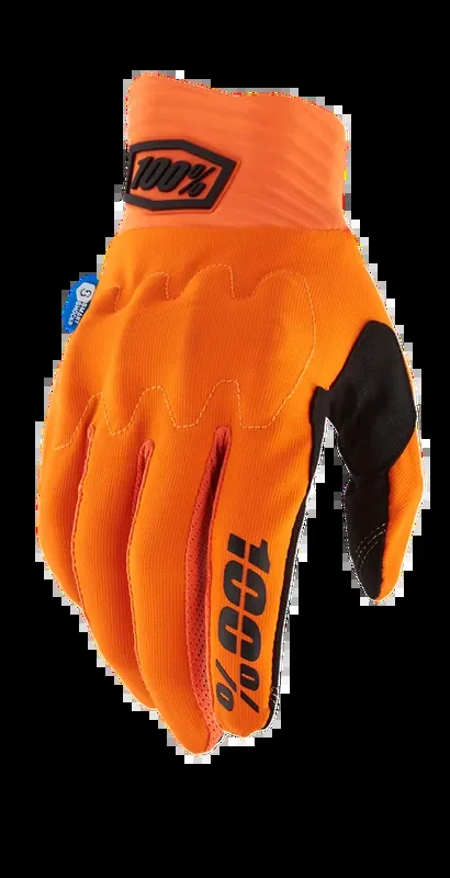 100% Cognito Smart Shock Gloves – Fluorescent Orange – Small 10014-00035