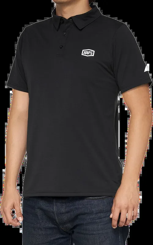 100% Corpo Polo Shirt – Black/White – Small 35019-011-10
