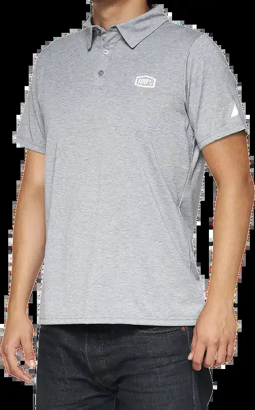 100% Corpo Polo Shirt – Heather Gray/White – Large 35019-252-12