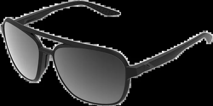 100% Kasia Aviator Sunglasses – Round – Matte Black – Black Mirror 61042-019-61