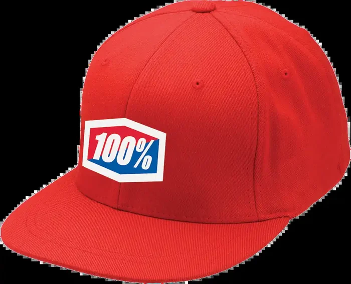 100% Official Flexfit® Hat – Red – Large/XL 20043-00005