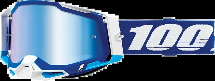 100% Racecraft 2 Goggles – Blue – Blue Mirror 50010-00002