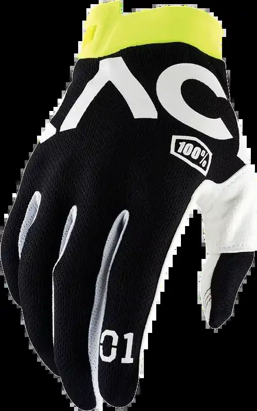 100% Racr iTrack Gloves – Black – Large 10015-019-12