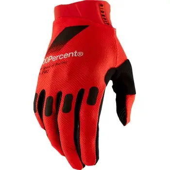 100% Ridefit Gloves – Red – Medium 10010-00056