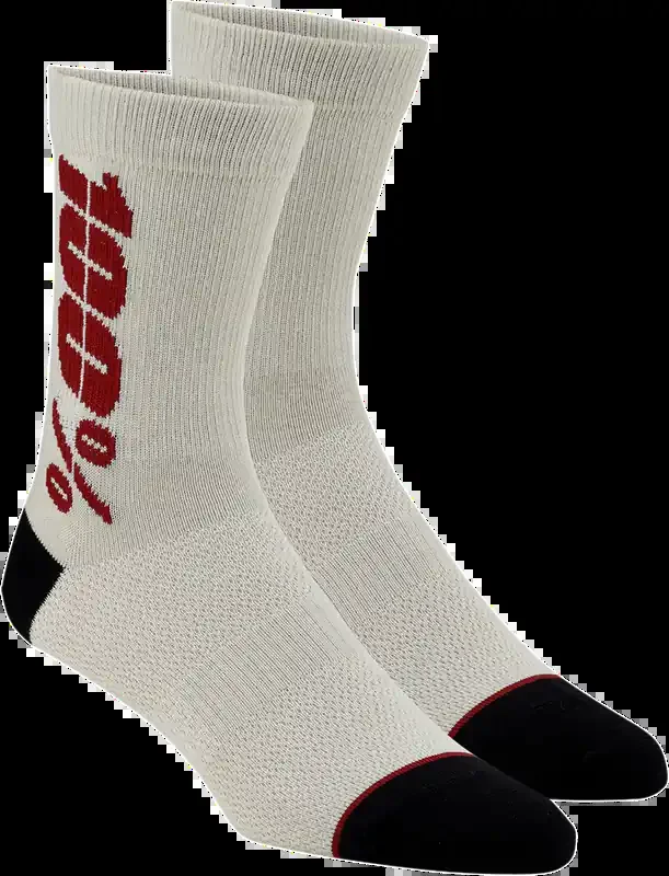 100% Rythym Socks – Silver/Cherry – Small/Medium 24006-456-17
