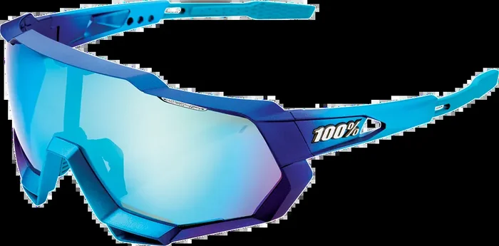 100% Speedtrap Sunglasses – Metallic Blue – Blue Mirror 61023-228-01
