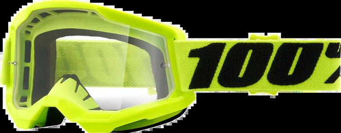 100% Strata 2 Goggles – Yellow – Clear 50027-00003