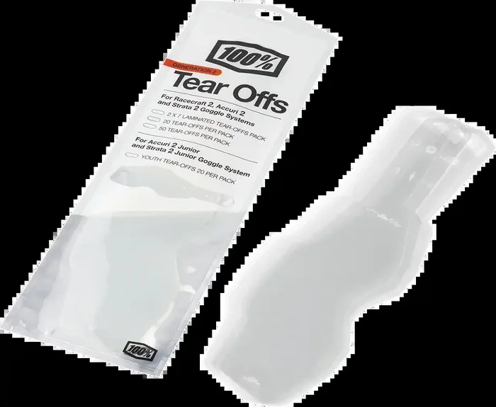 100% Youth Accuri 2/Strata 2 Tear-Offs – 20 Pack 59108-00001