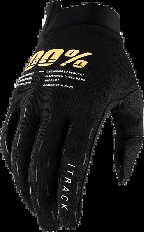 100% Youth iTrack Gloves – Black – Large 10009-00002
