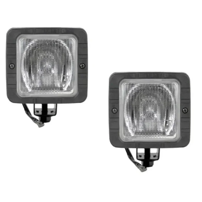 2 Pack 12 Volt Halogen Flood Lamp for Tractor 4″ x 4.5″ Replaceable Bulb 55 Watt