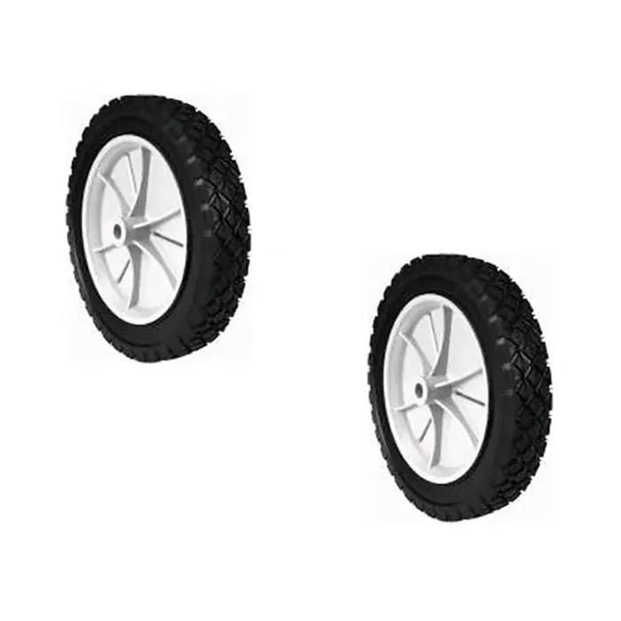 (2) Plastic Wheels (Gray) 8931 Fits Rotary Brand 10 X 1.75 Fits Snapper 21″ Deck
