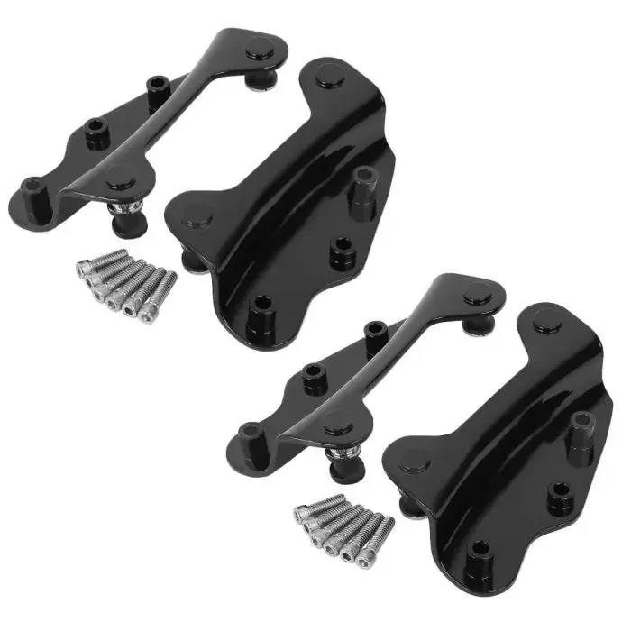 2x 4-Point Docking Hardware Kit fits for Harley Davidson Touring 2009-2013 black Craftride Set Discount
