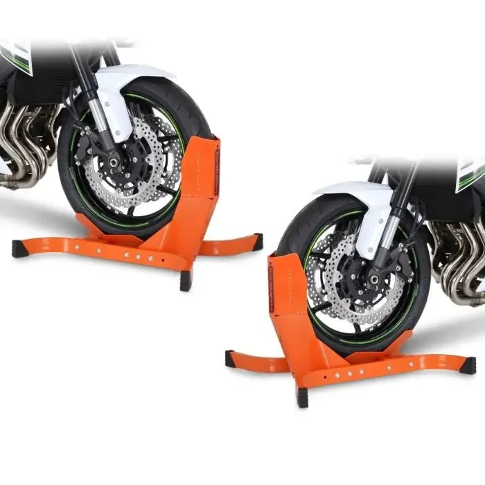 2x Wheel chock compatible with BMW F 750 / 700 GS ConStands Motorcycle stand to 21 inches orange