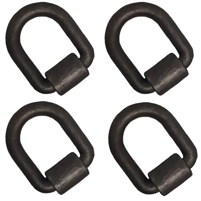 (4 Pack) 1″ Heavy Duty Weld-On Forged D Ring 47,000 Lbs