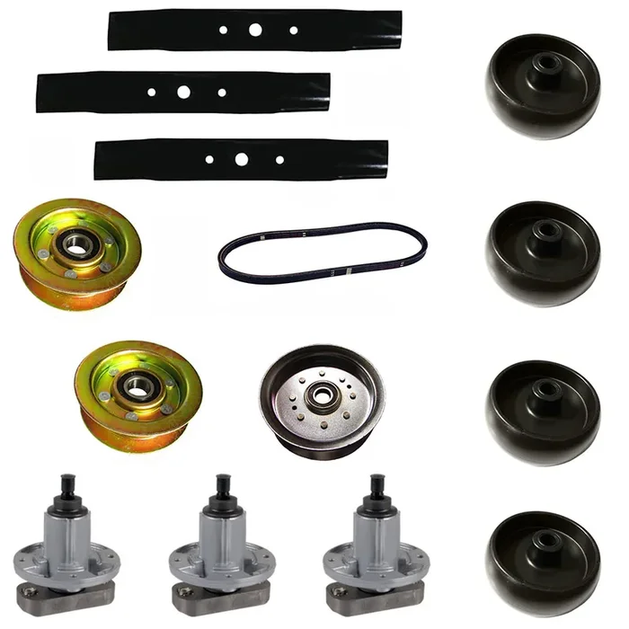 48″ Mower Deck Rebuild Kit w/ XHT Blades Fits John Deere Replaces AUC17621