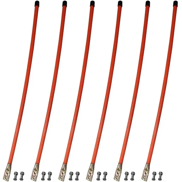 (6) Snow Plow 36″ Orange Blade Markers / Guides for Meyer Western Fits Boss Univ