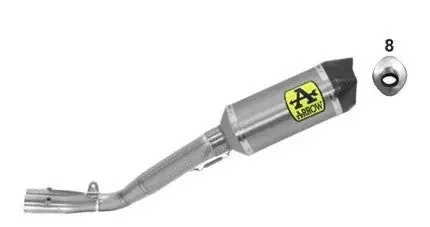 71179hk Arrow Yamaha Yzf R1 2017-2024 Titanium Race-Tech Silencer With Carbon End Cap + 2 1 Link Pipe For Original Collectors