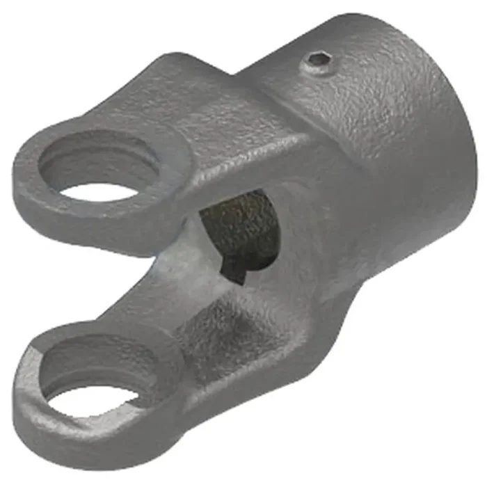 A-D128616-AI Implement Yoke Round Bore w/ Double Keyway & Set Screw