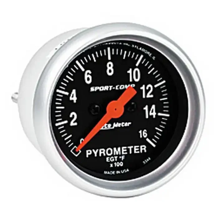 Autometer Sport-Comp 52mm 0-1600 Deg F Electronic EGT Gauge Kit