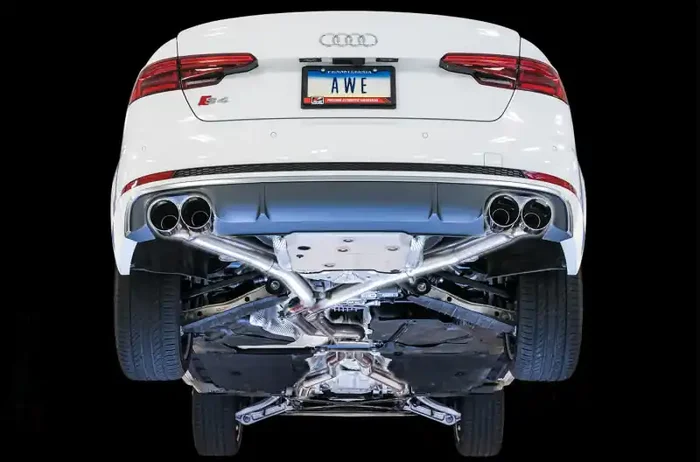 AWE Tuning Audi B9 S4 Track Edition Exhaust – Non-Resonated (Silver 102mm Tips)