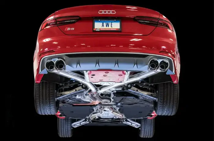 AWE Tuning Audi B9 S5 Coupe 3.0T Track Edition Exhaust – Chrome Silver Tips (90mm)