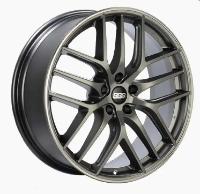 BBS CC-R 19×8.5 5×114.3 ET30 Satin Platinum Polished Rim Protector Wheel -82mm PFS/Clip Required