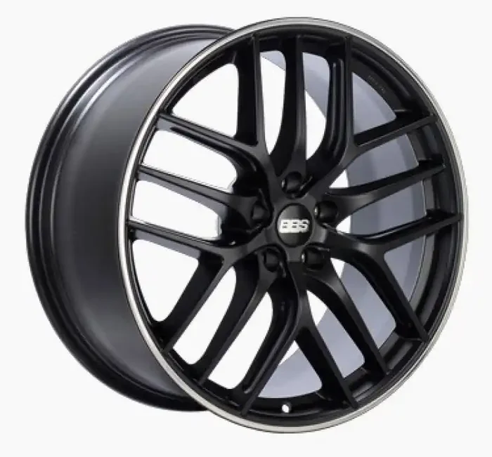 BBS CC-R 20×8.5 5×112 ET30 Satin Black Polished Rim Protector Wheel -82mm PFS/Clip Required