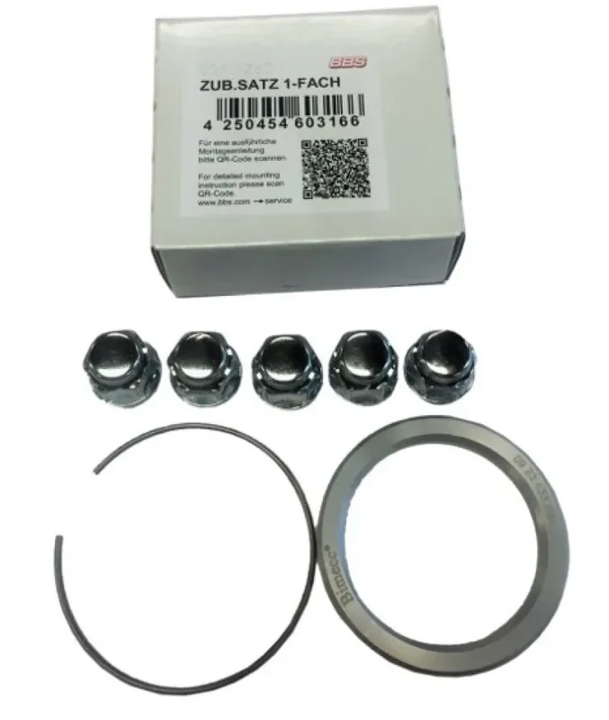 BBS PFS KIT – Acura Legend – Includes 82mm OD – 70mm ID Ring / 82mm Clip / Lug Nuts