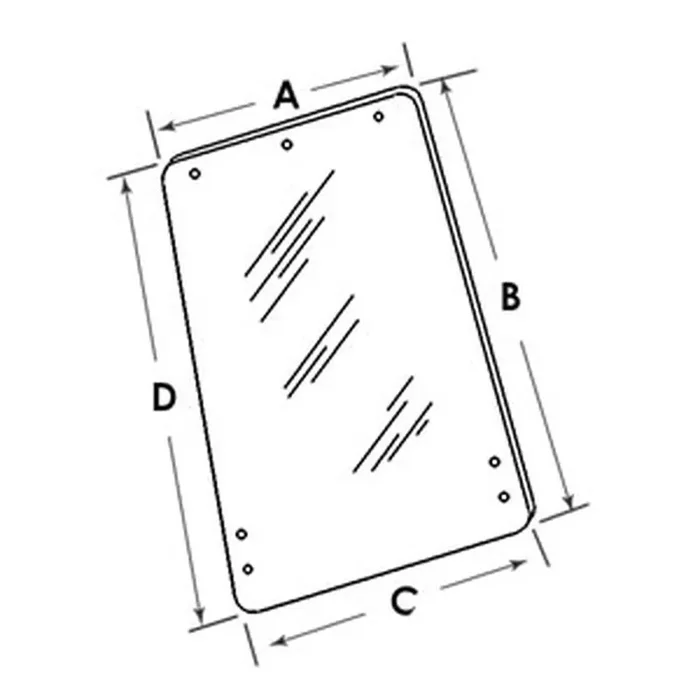 Cab Glass – Side Window Fits Ford 5610 2600 4110 6600 3600 4600 6610 4100 7610